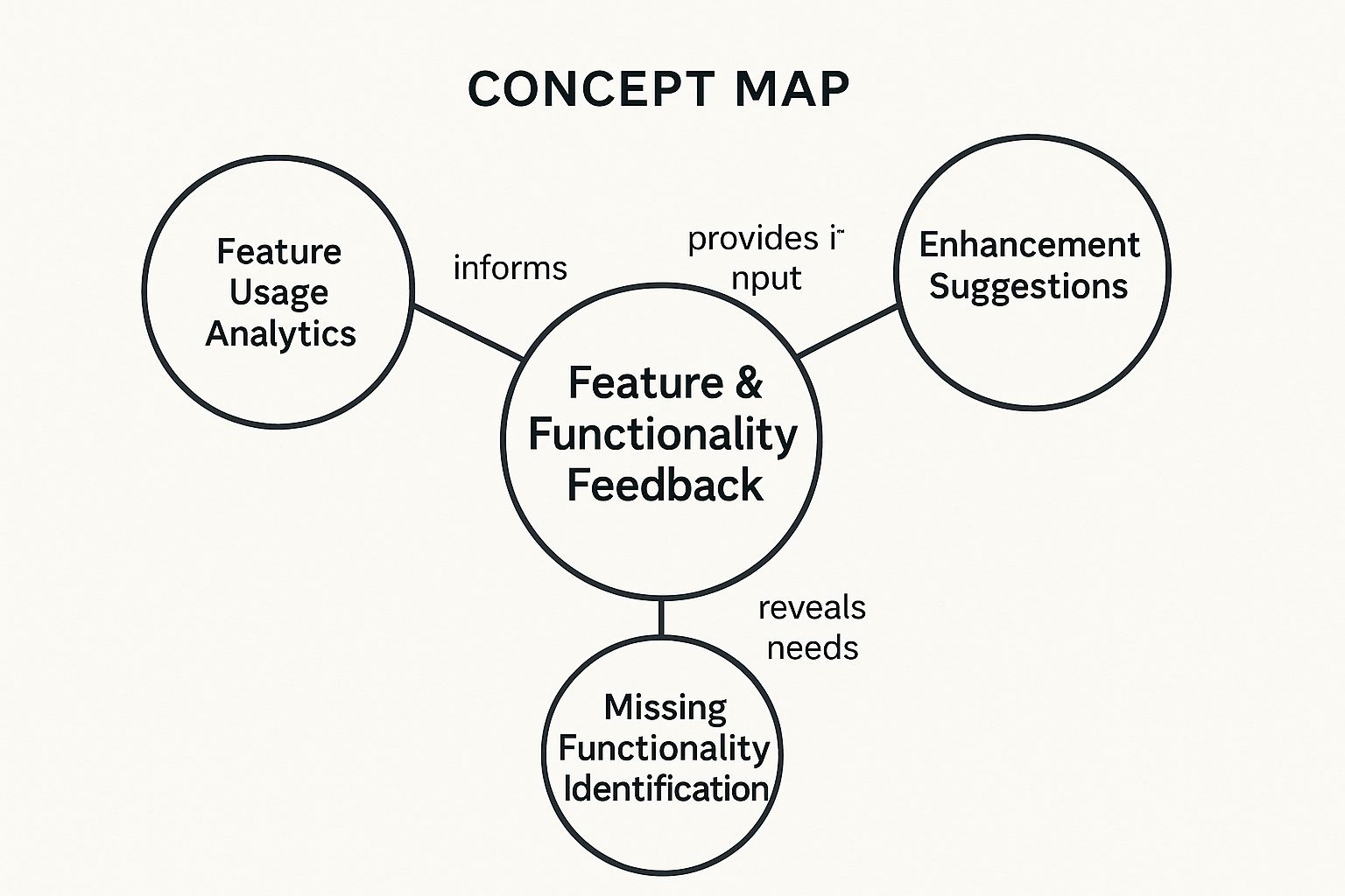 Infographic showing key data about Feature and Functionality Feedback