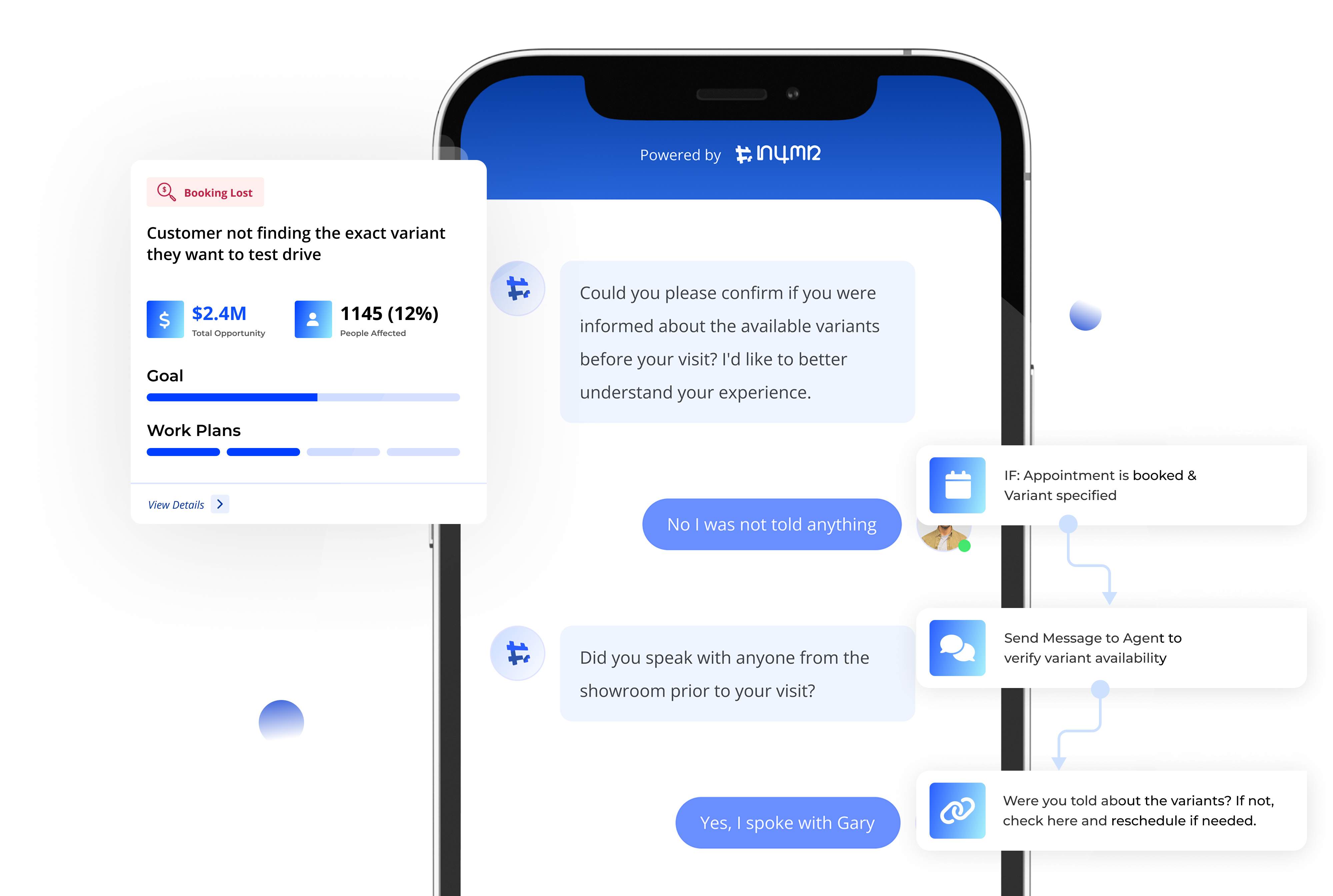 This is phone image which show chat support of numr.