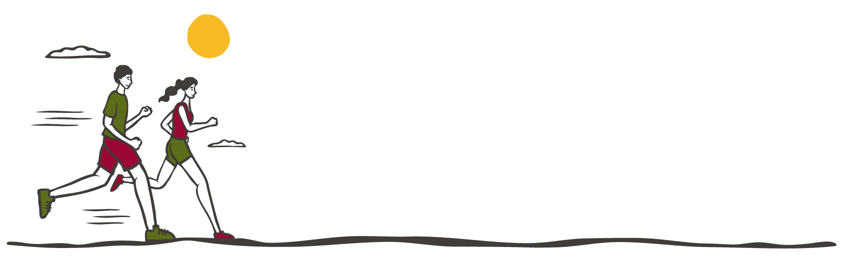 Annual 5K/10K/Half-Marathon Race Weekend Running Illustration