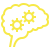 brain with cogs icon