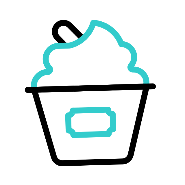 animated gelato cup spinning around