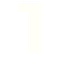 White number one on a black background.