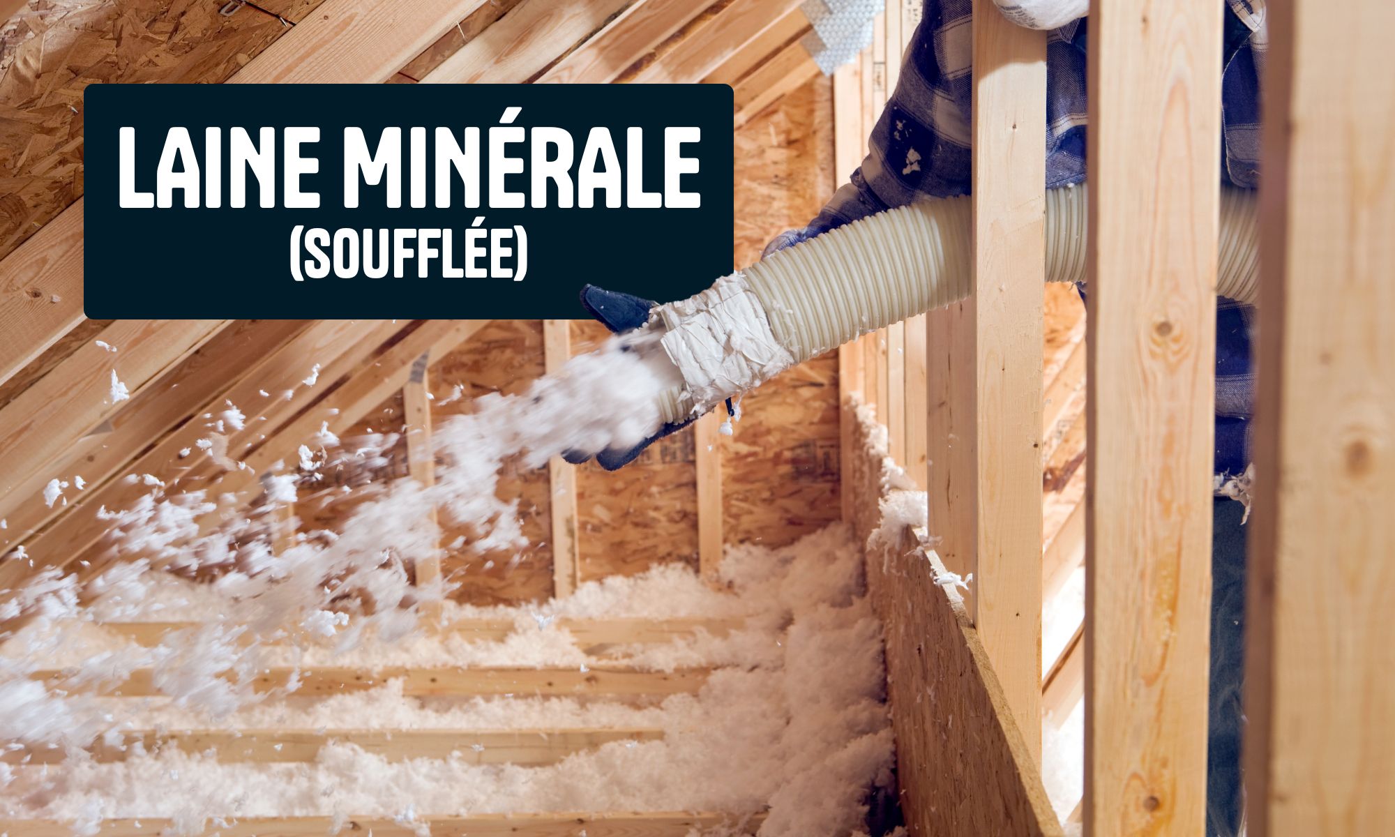 Isolation de grenier avec de la laine minérale soufflée