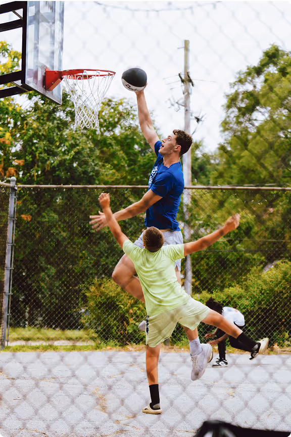 people playing basketball