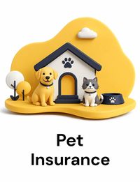 A dog and cat outside a home — pet insurance from The Admirals Group in Denton, TX