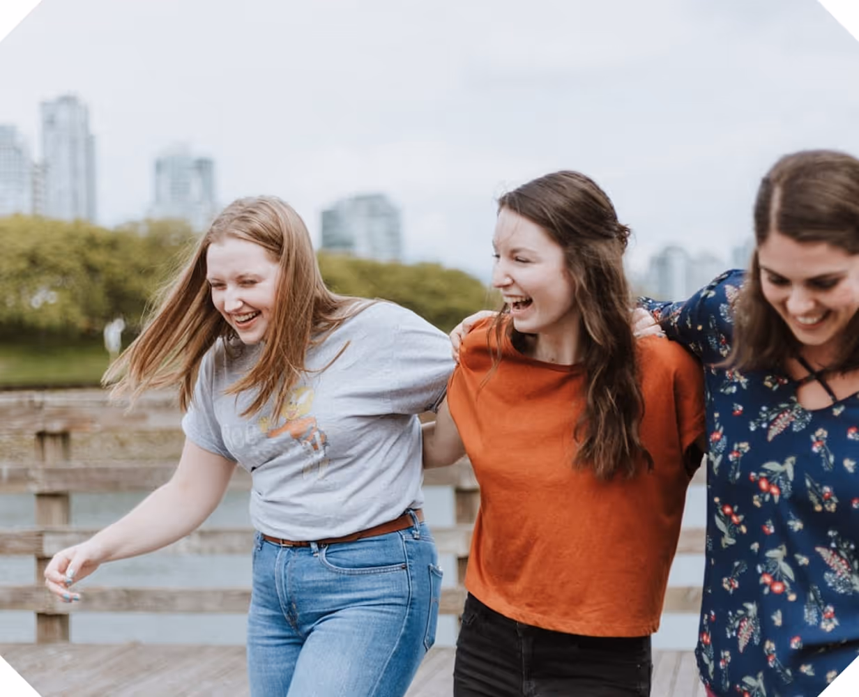 a group of women laughing