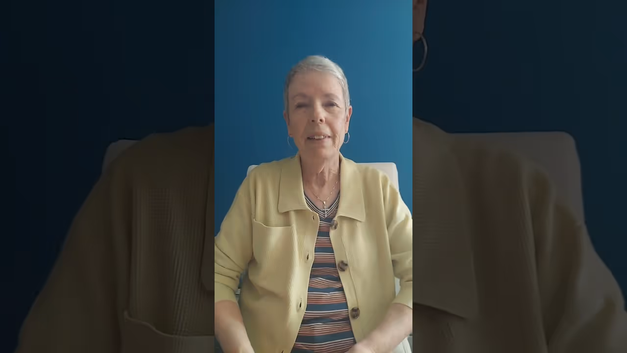 a woman sitting in a chair