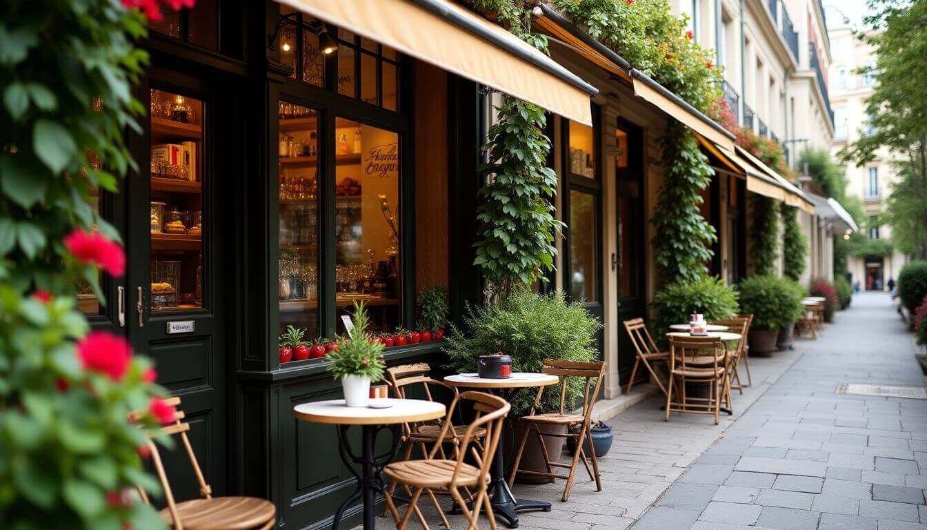 Cafés de charme dans le quartier des Batignolles à Paris.