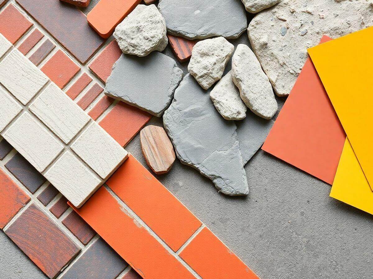 Matériaux variés pour la rénovation de façade.