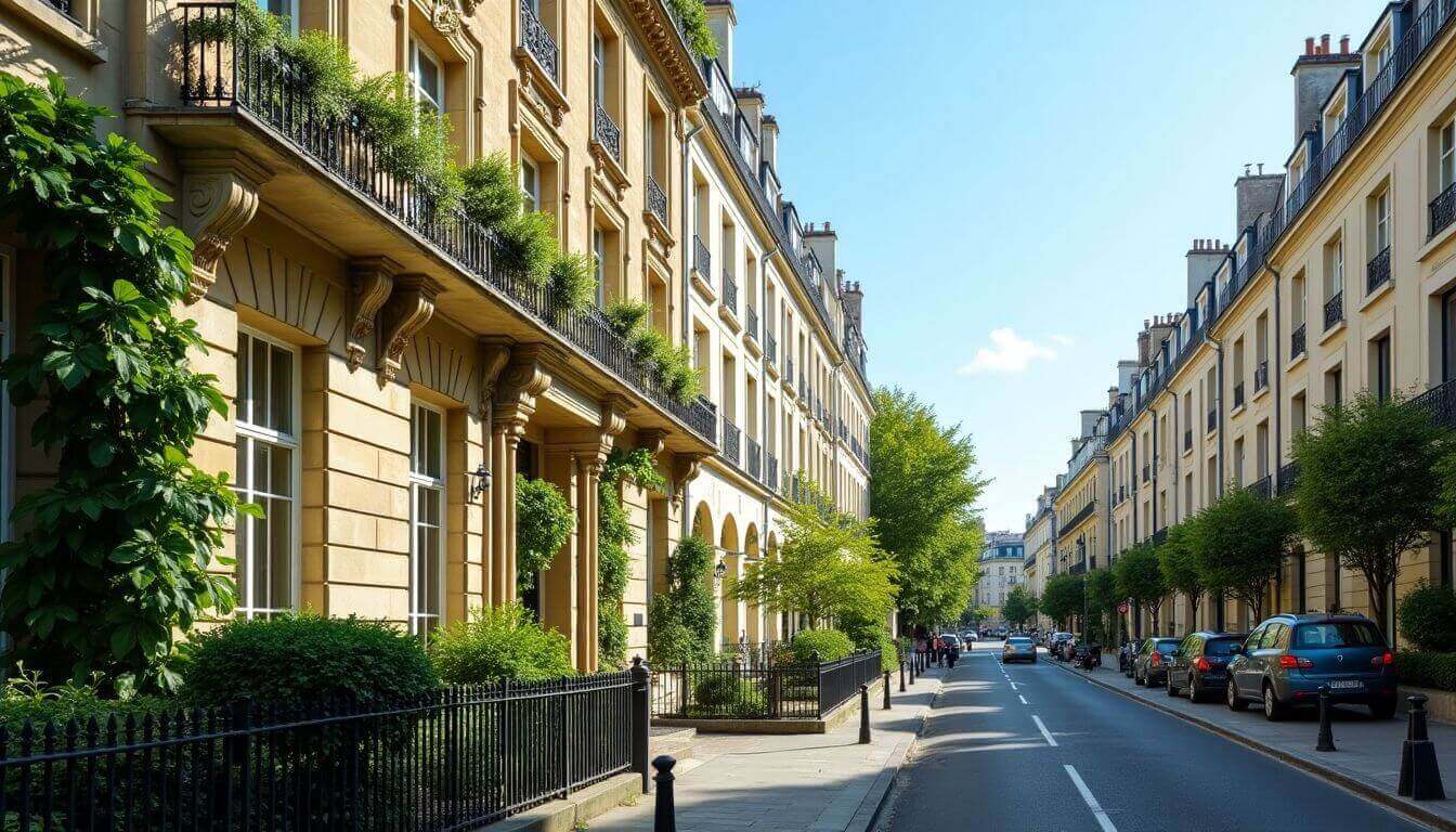  Rue parisienne avec immeubles