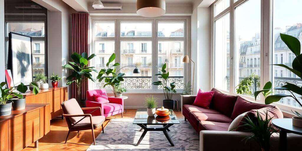Intérieur d'appartement moderne à Paris.