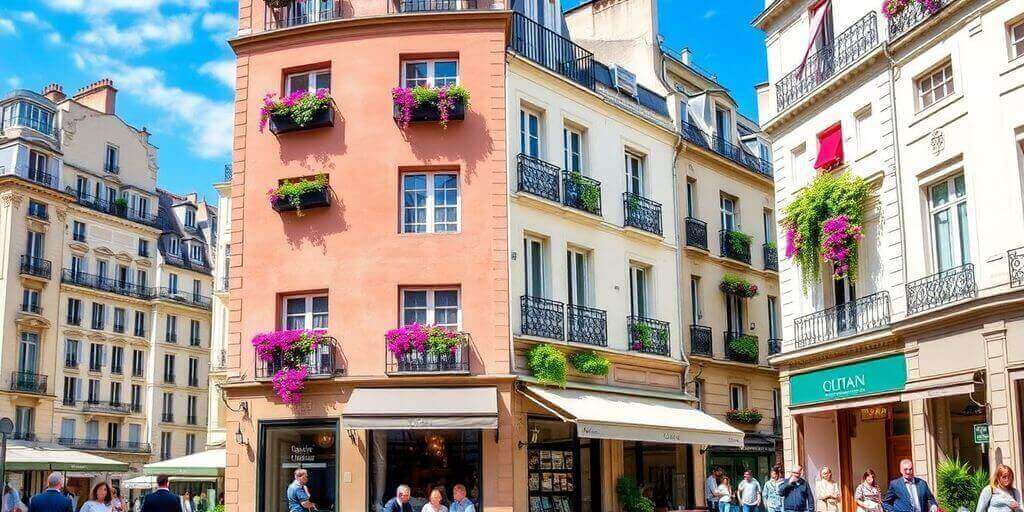 Scène de rue parisienne dans le 2ème arrondissement.
