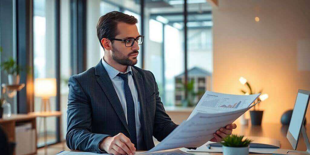 chasseur immobilier en train de travailler