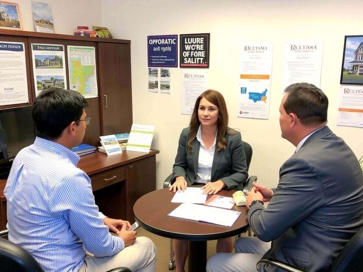 Agents immobiliers collaborant sur des transactions immobilières.