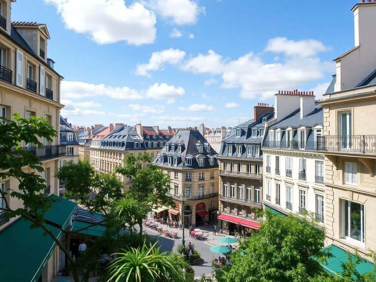Vue de Saint-Germain-des-Prés avec son architecture historique.