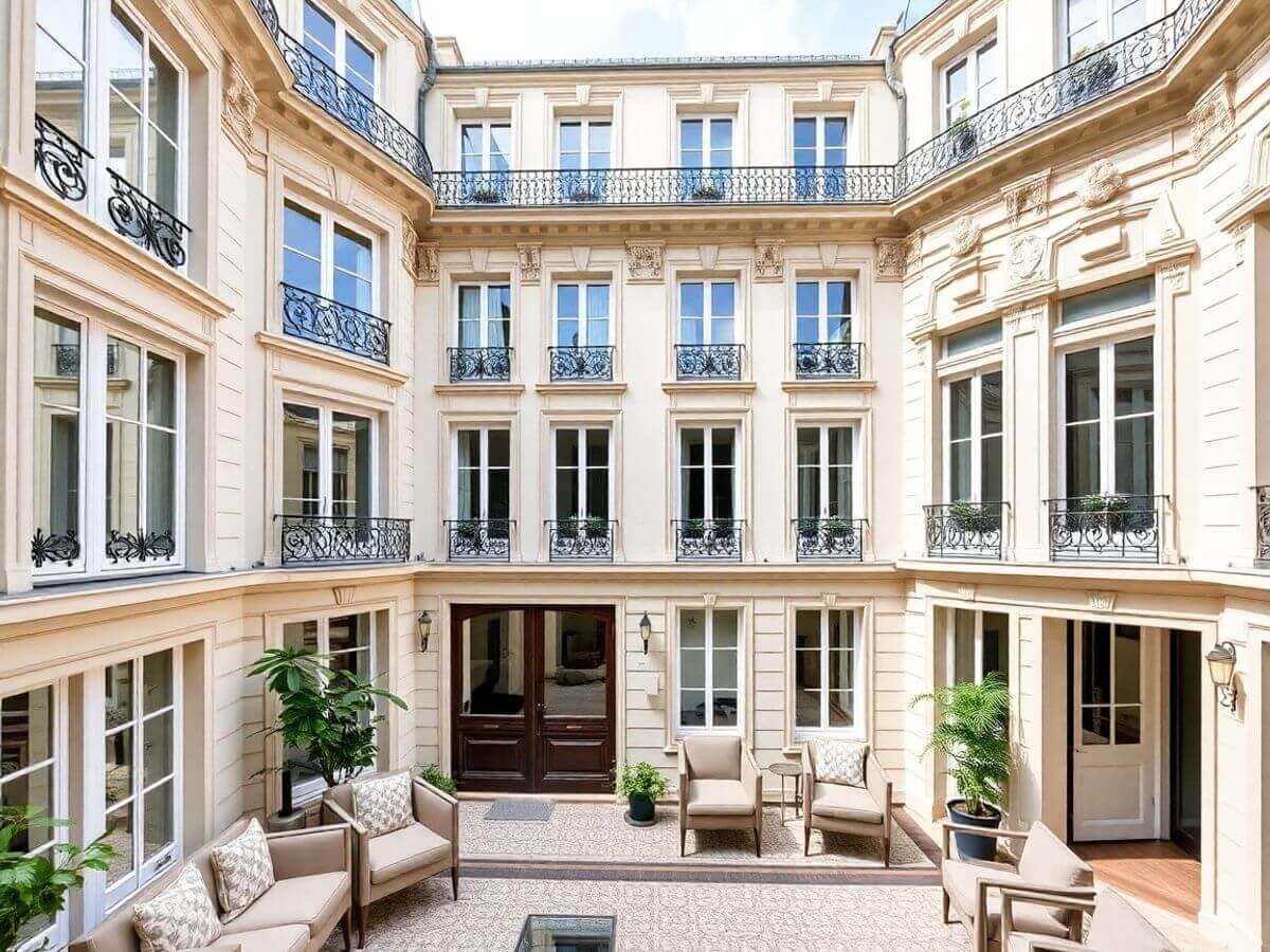 Appartement haussmannien à Paris, élégant et spacieux.