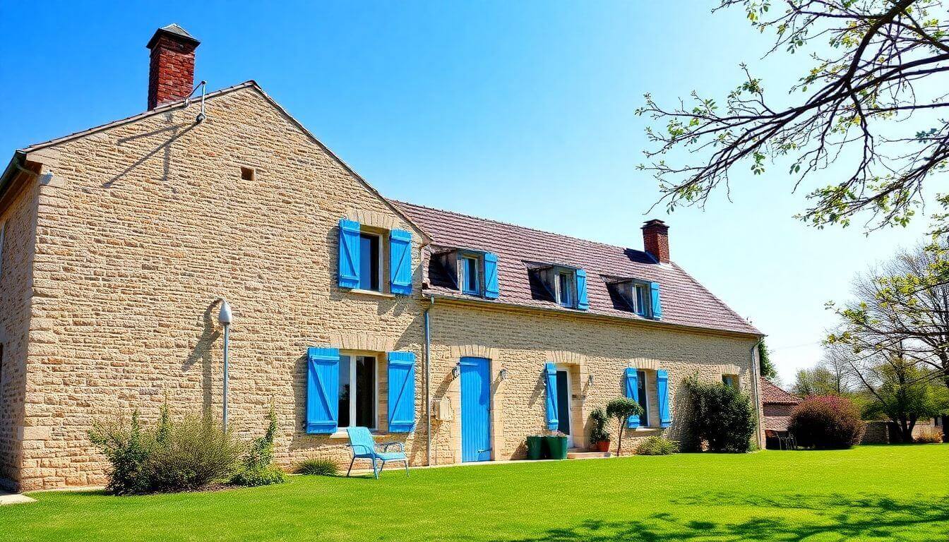 Maison française pittoresque dans la campagne