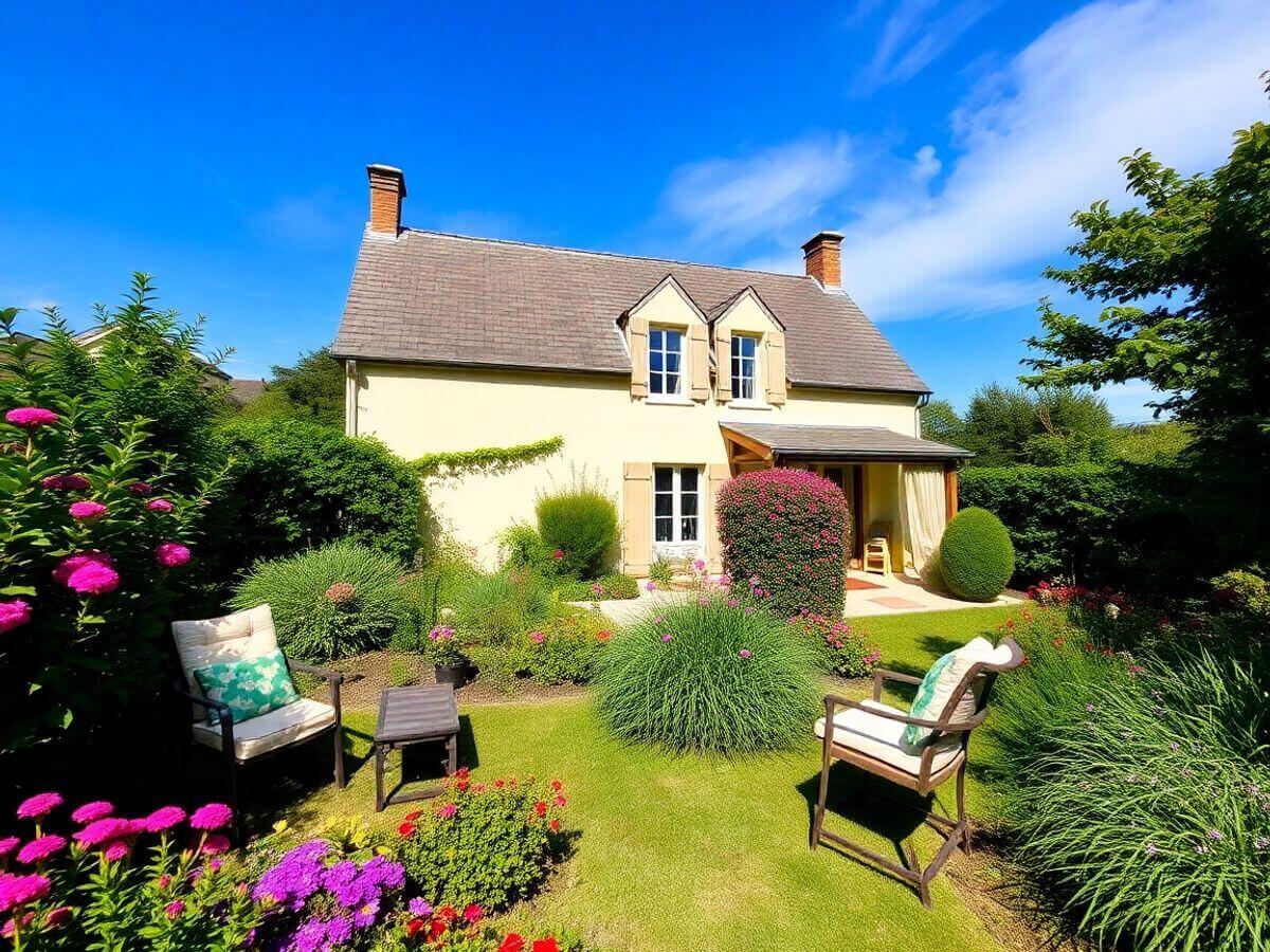 Maison avec jardin, symbole de résidence principale en France.