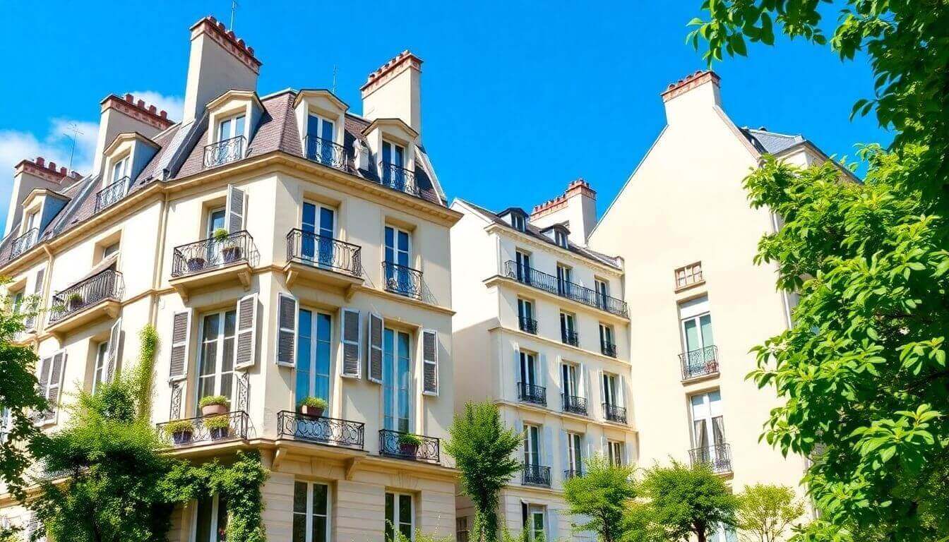 Charmante maison parisienne à l'architecture classique et verdoyante.