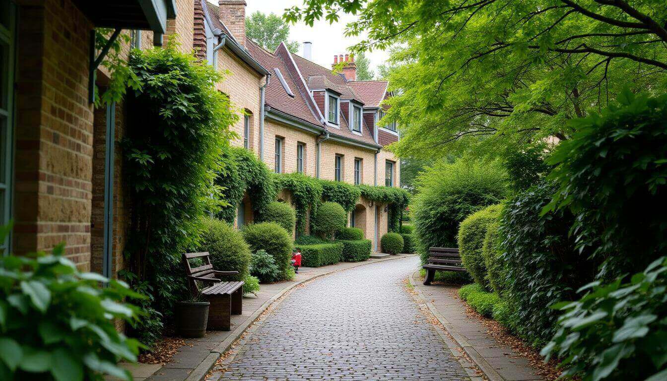 Charmante villa du Borrégo dans le 20ème arrondissement de Paris.