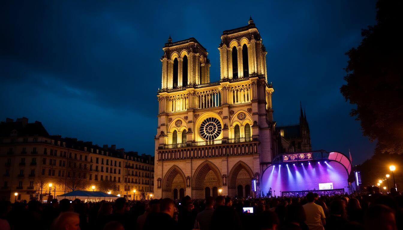 Concert à la Cathédrale Notre-Dame de Paris.