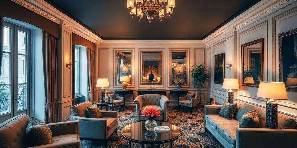 Intérieur luxueux d'une conciergerie à Paris.