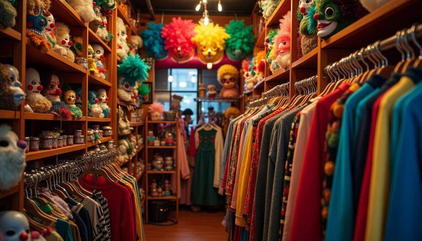 Boutique de déguisements Clown de la République à Paris.