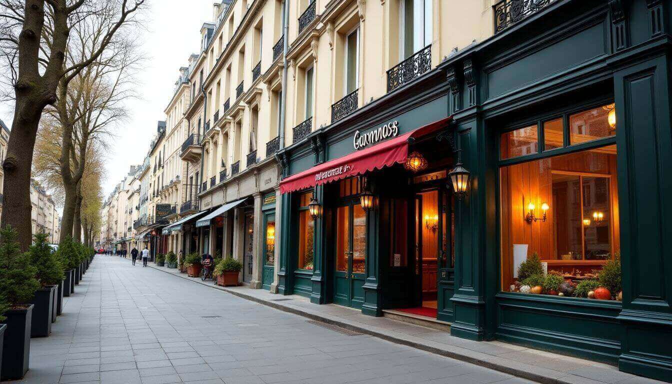 Empty commercial spaces in Paris, showcasing elegant architecture.