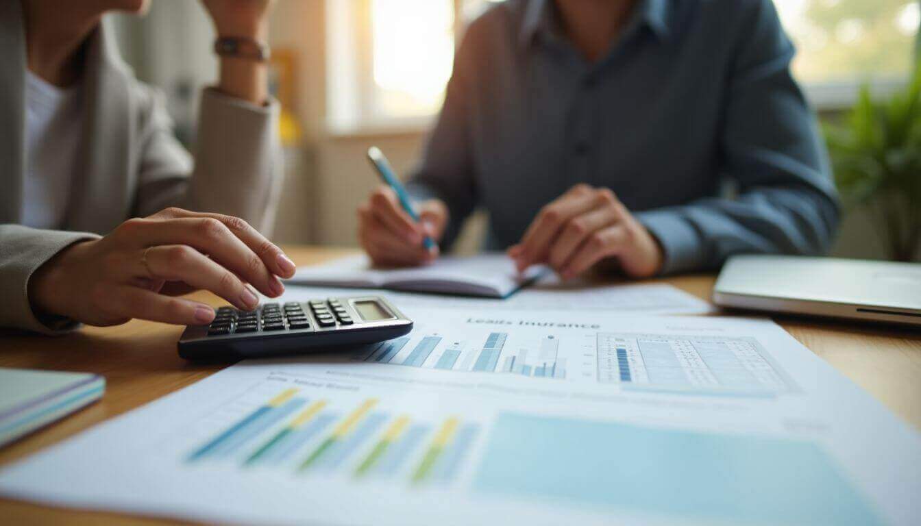 Personne examinant des documents financiers avec une calculatrice