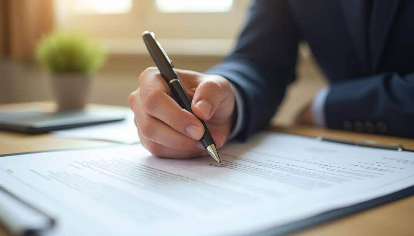 Personne signant un compromis de vente 