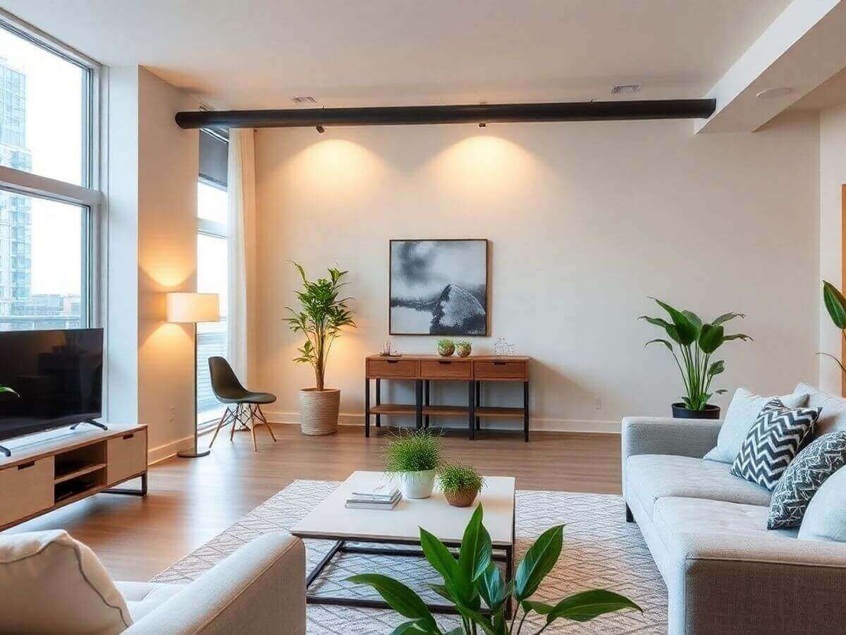 Espace de vie moderne et attrayant pour les locataires.