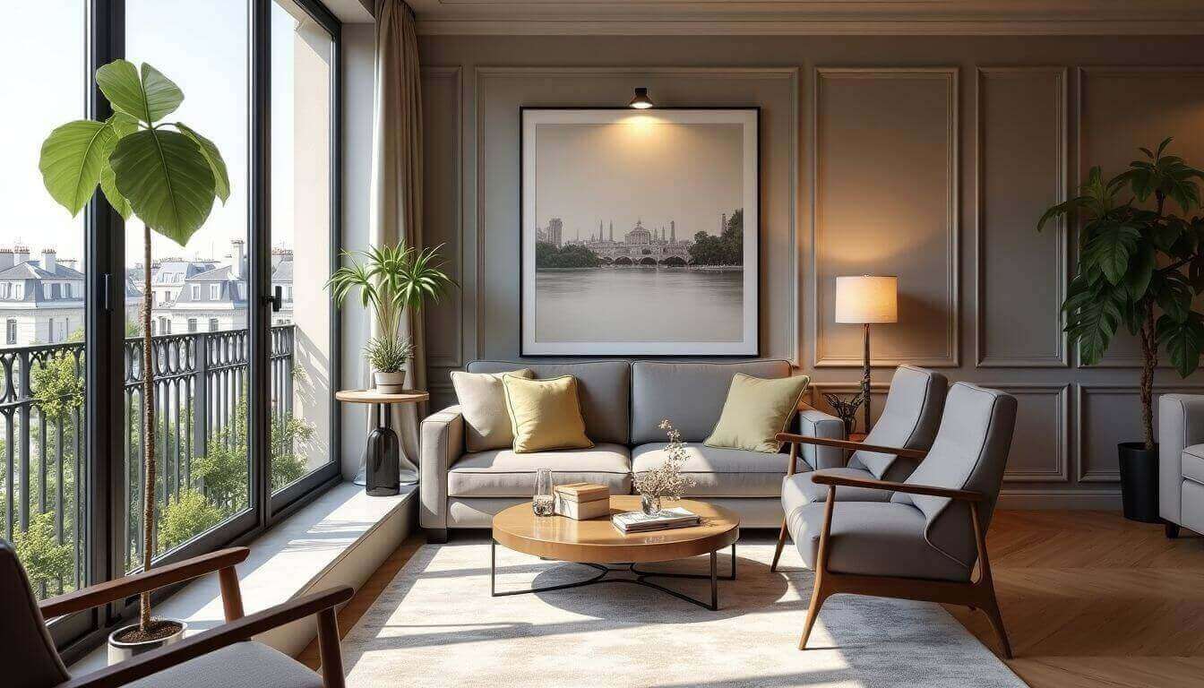 Propriété parisienne rénovée illustrant une transformation réussie.