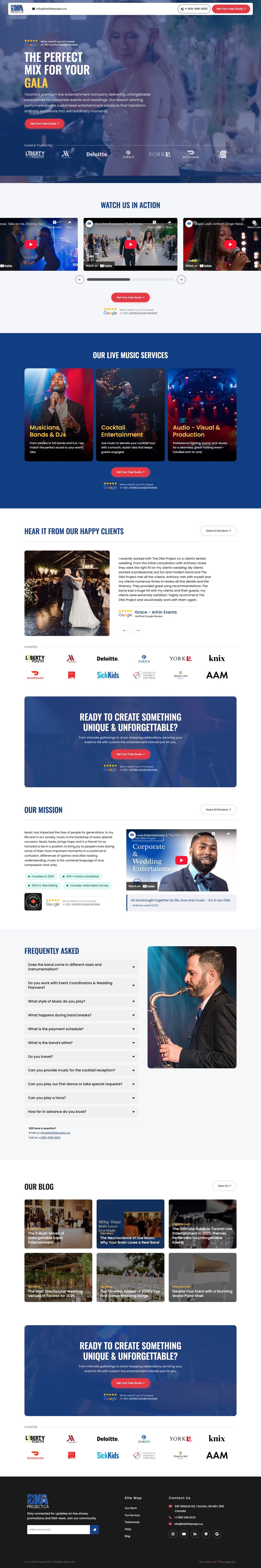 The DNA Project | Real Client Projects Designed & Built by Derek Siu