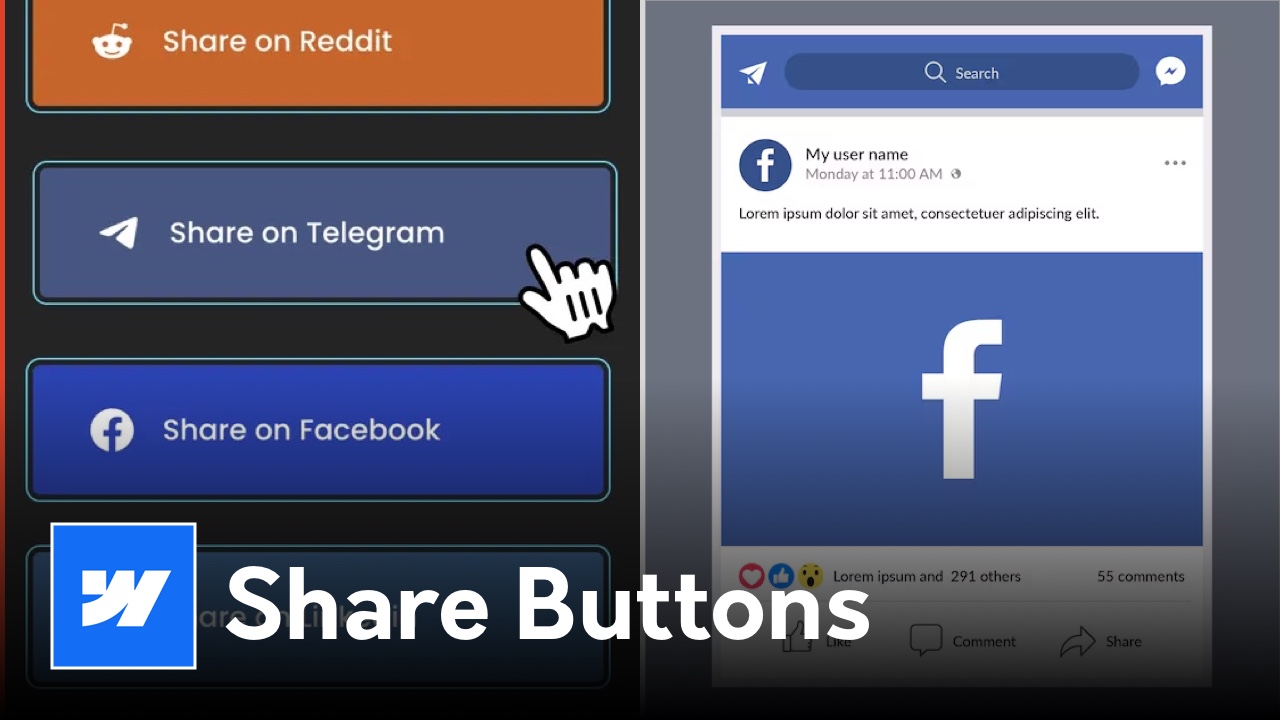 Webflow Social Share Buttons: Finsweet Attributes Tutorial