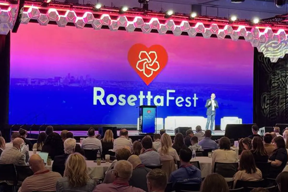 Dave Chase on stage at RosettaFest 2025