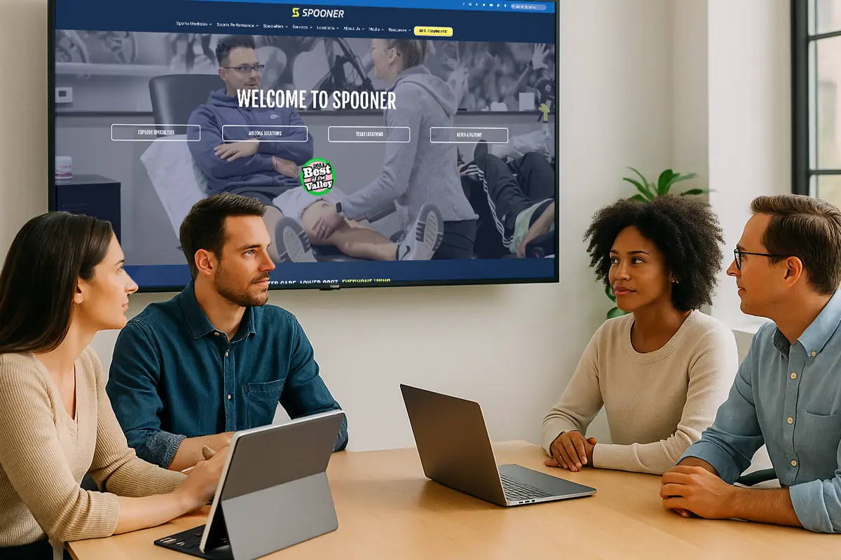 a PT marketing team reviews their website