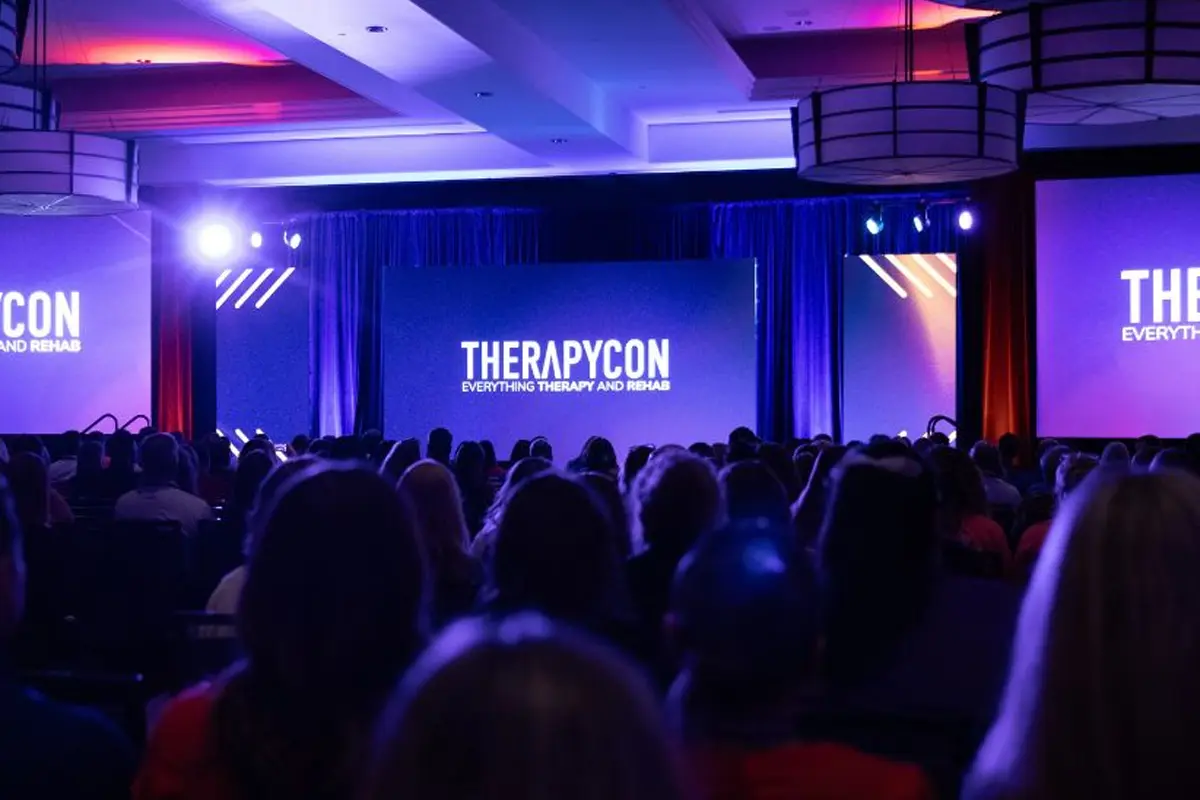 an audience waits for the opening keynote at TherapyCon 25