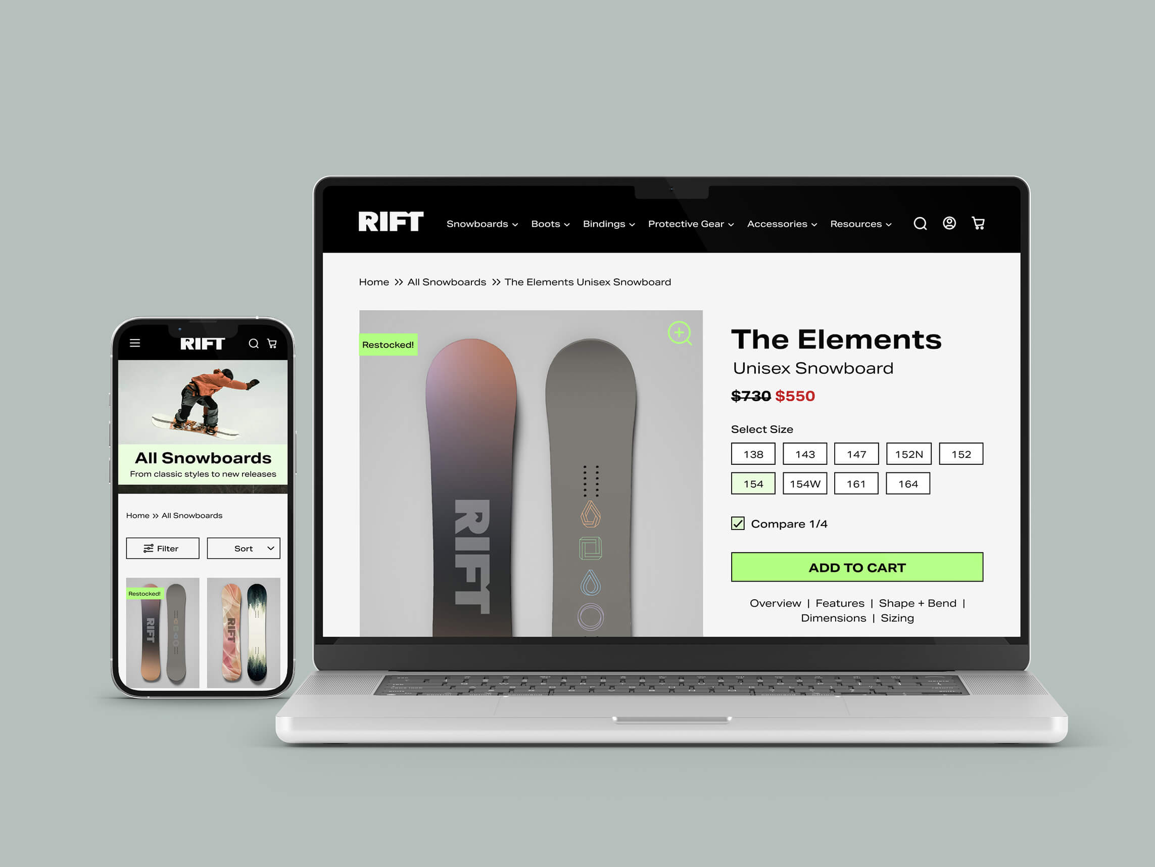 Photo of RIFT on phone and desktop screens.