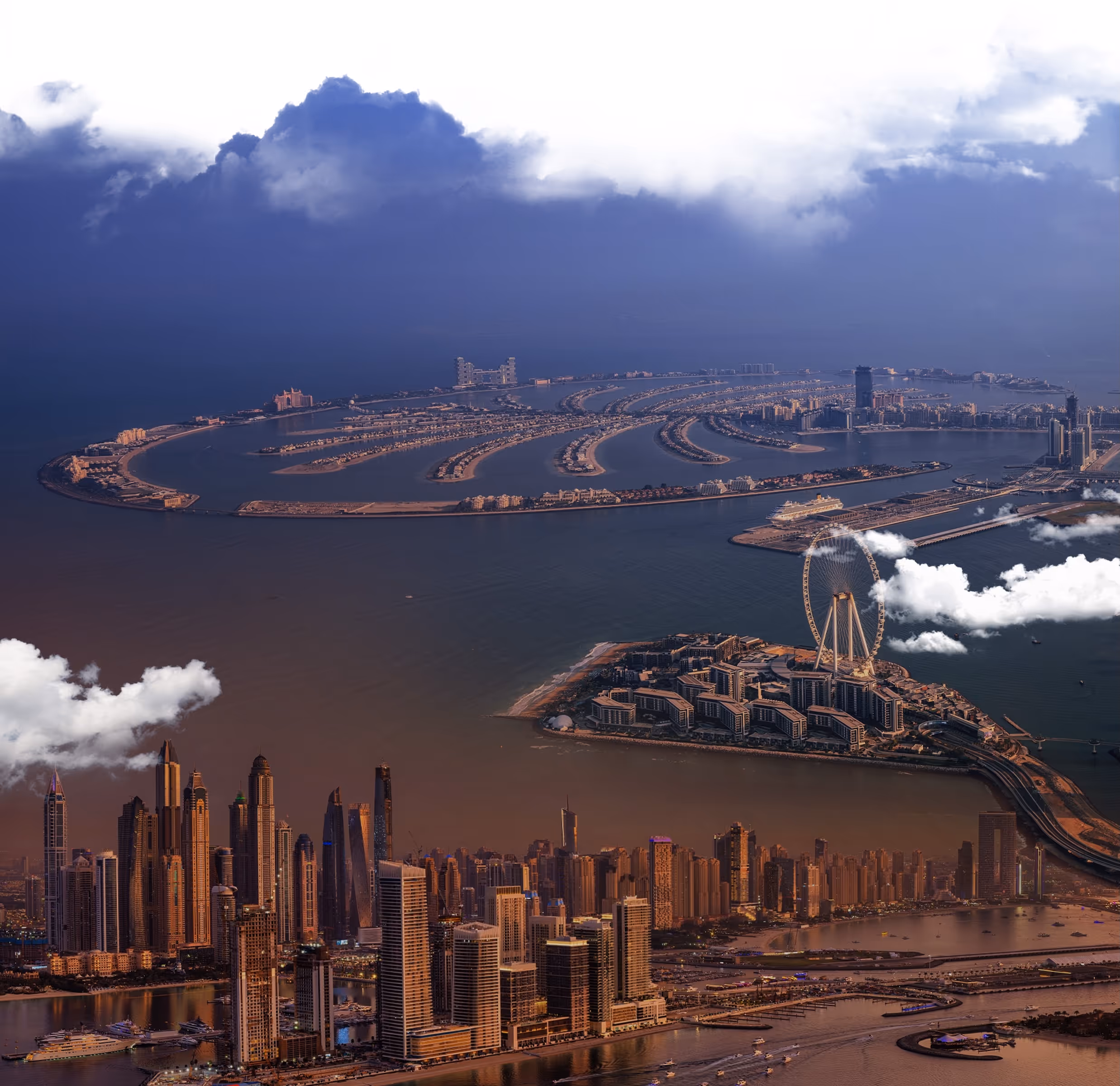 Dubai properties aerial view