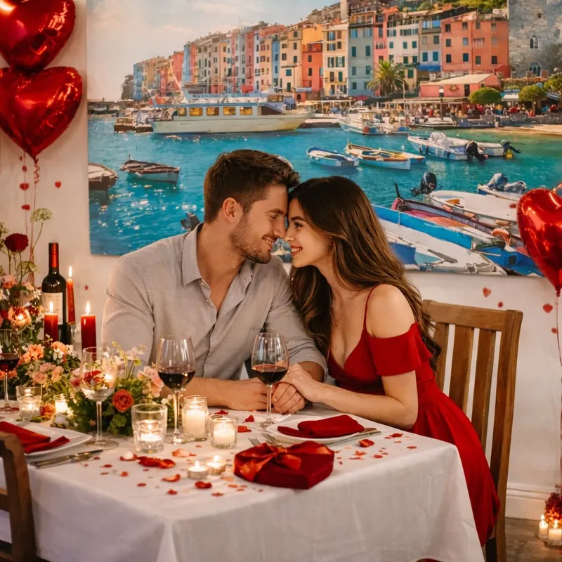 Candlelit Valentine’s Day three-course menu dinner