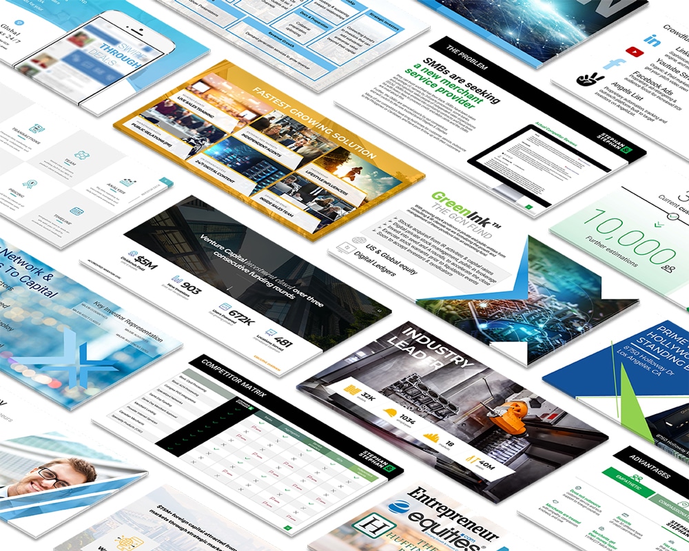 Investor pitch decks and presentation materials designed by Global Capital Network