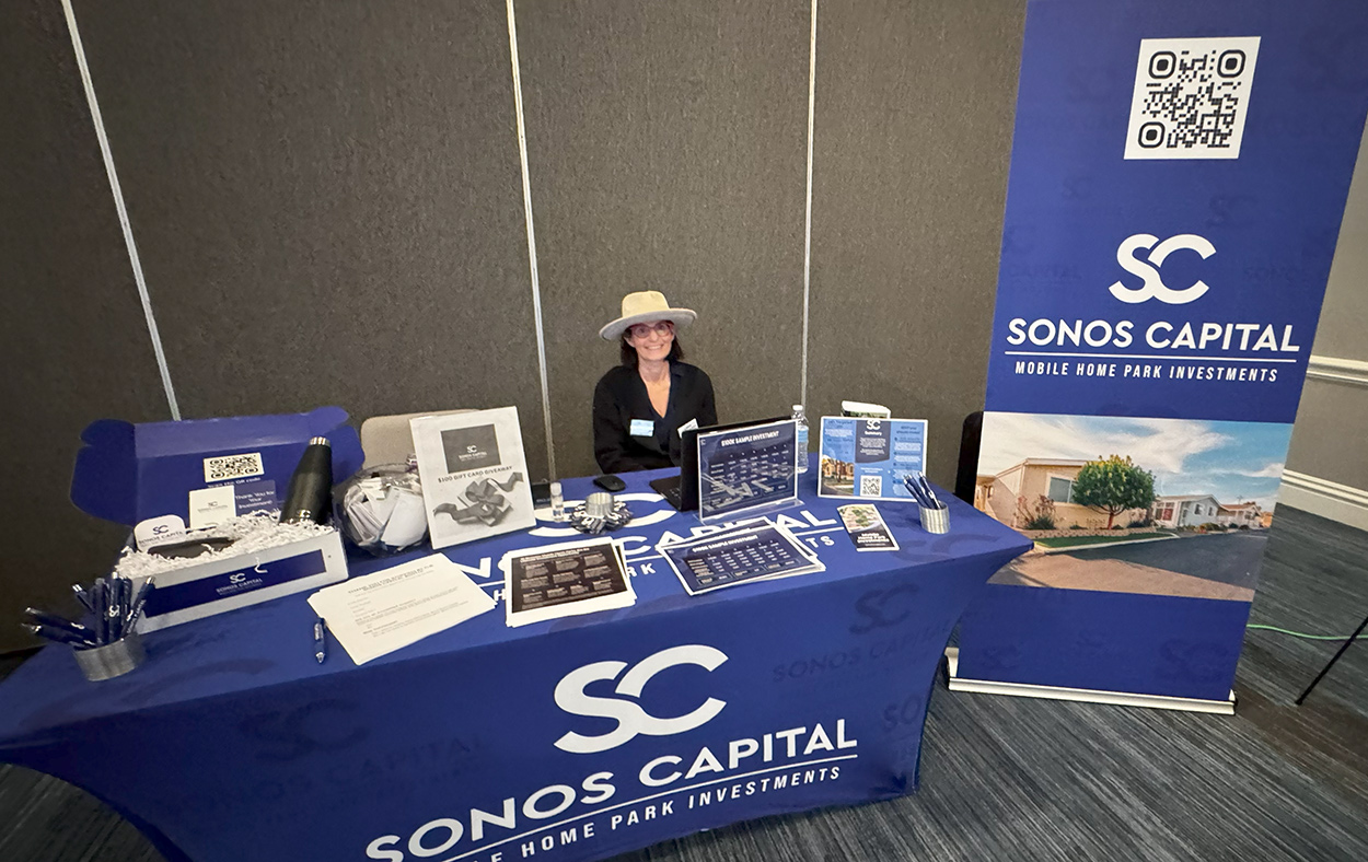 Sonos Capital exhibitor booth at a Global Capital Network investor event