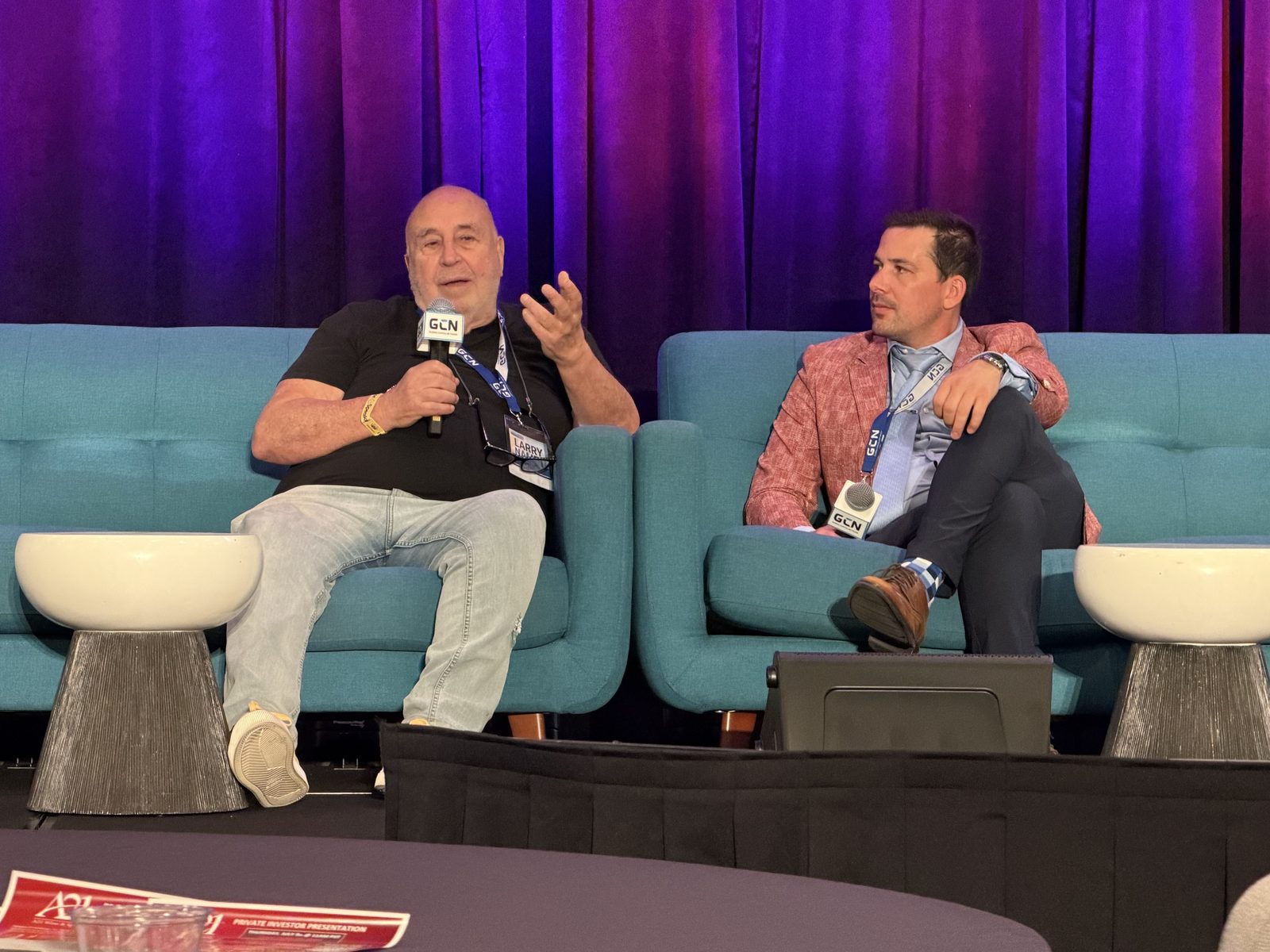 Fireside conversation on stage at a GCN investor conference