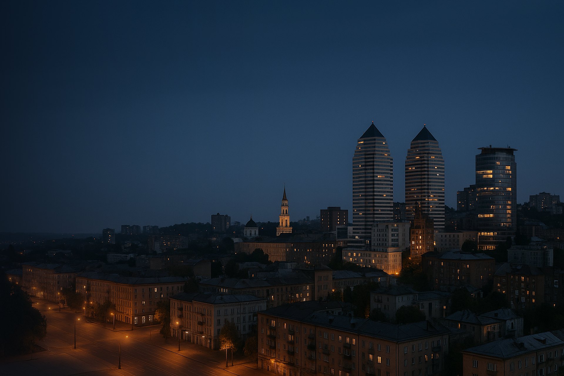 Dnipro skyline