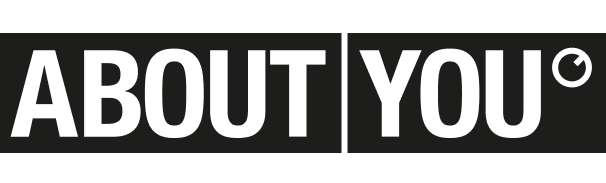 Black uppercase text reading 'ABOUT YOU' with a small circular arrow symbol next to 'YOU'.