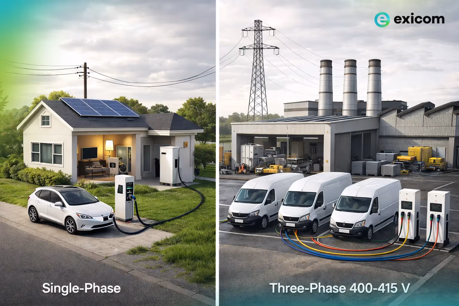Single Phase vs Three Phase EV Charging