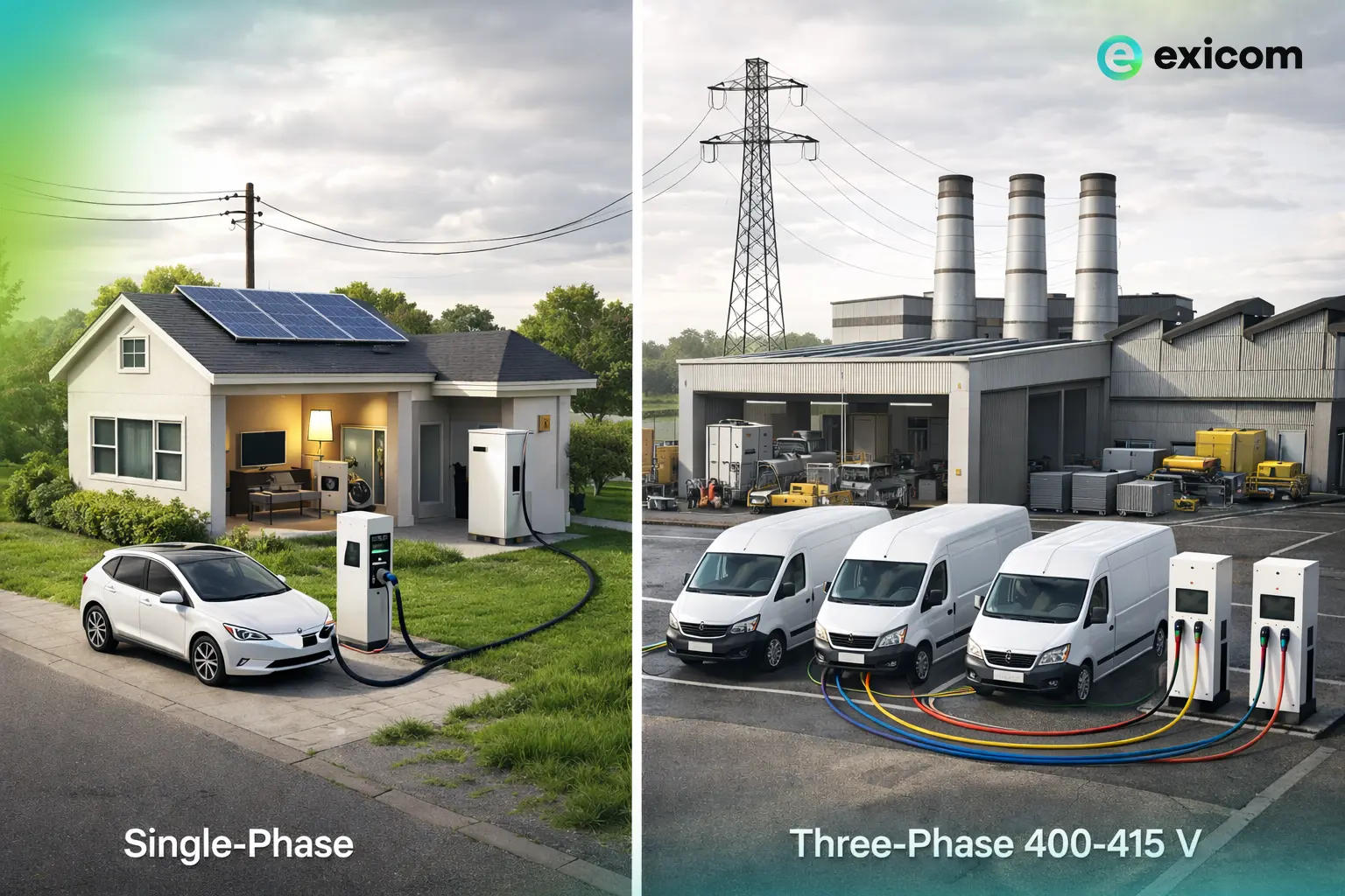 Single Phase vs Three Phase EV Charging