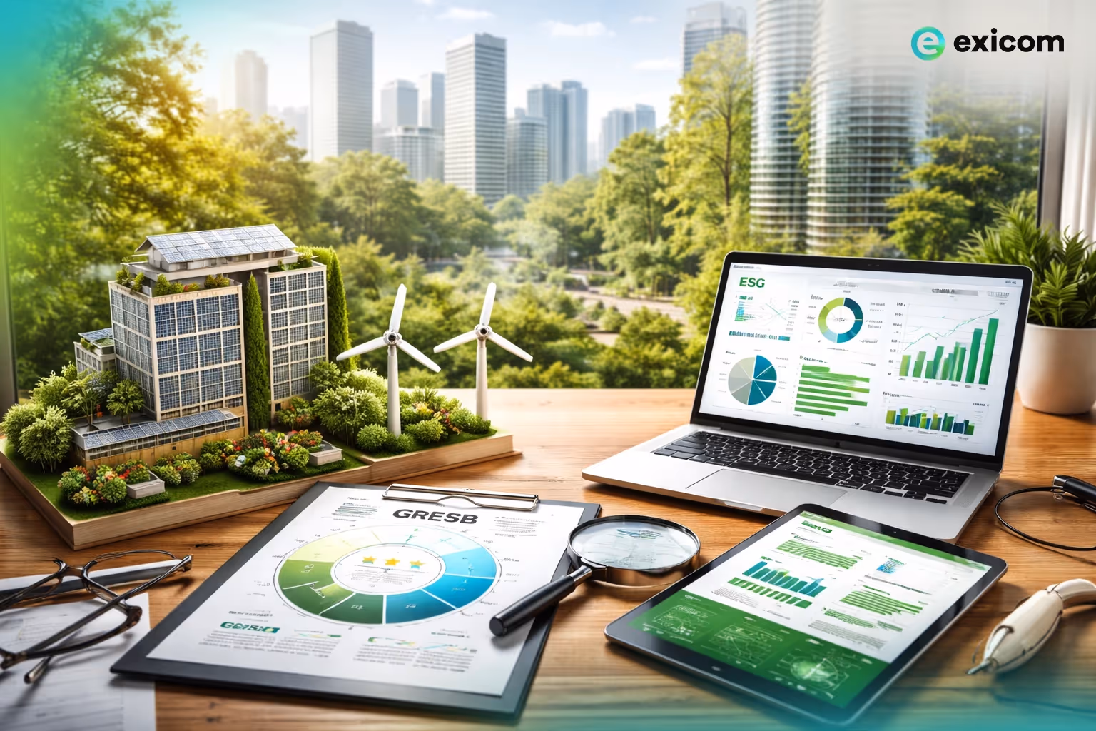 Electric vehicle charging stations with smart metering to improve GRESB data coverage and tenant engagement scores.