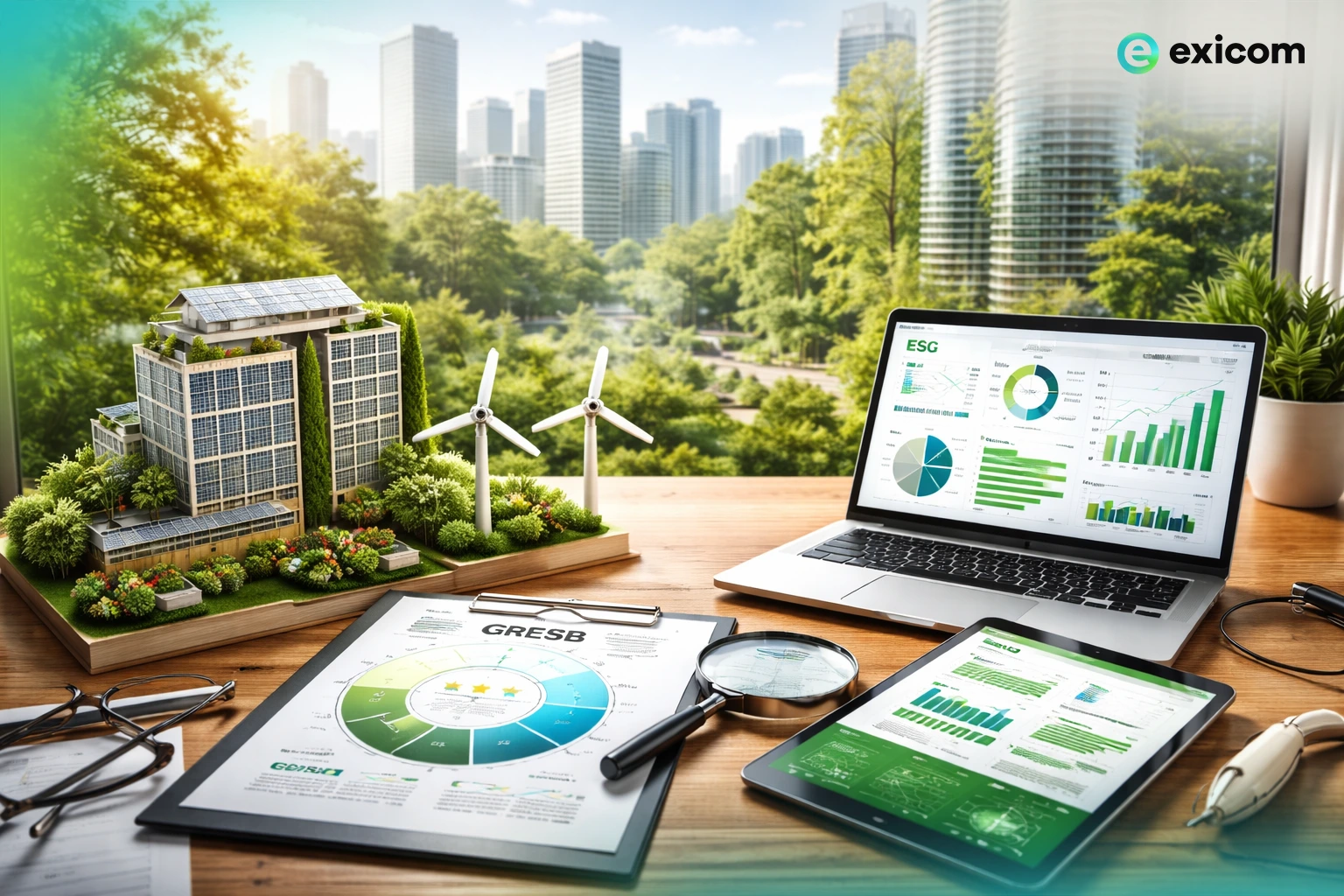 Electric vehicle charging stations with smart metering to improve GRESB data coverage and tenant engagement scores.