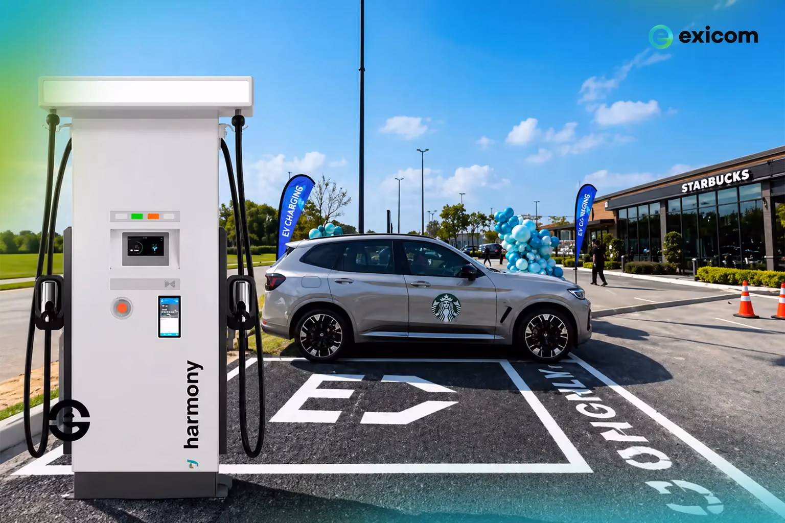 Exicom Charging Station at Starbucks Malaysia